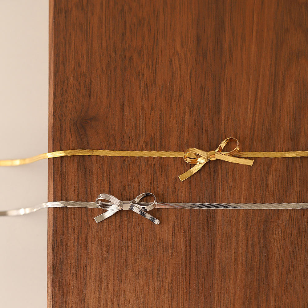 Bow Choker + Necklace