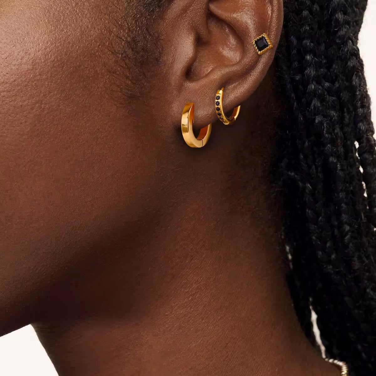 Aura Stack (3 Pairs with Flatback Stud)
