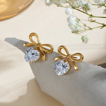 Bow-tiful Bling Earrings