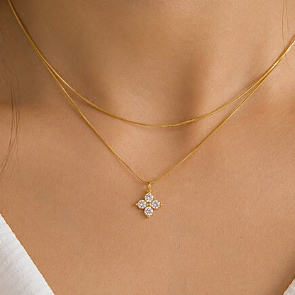 Layered Clover Necklace - Minimal