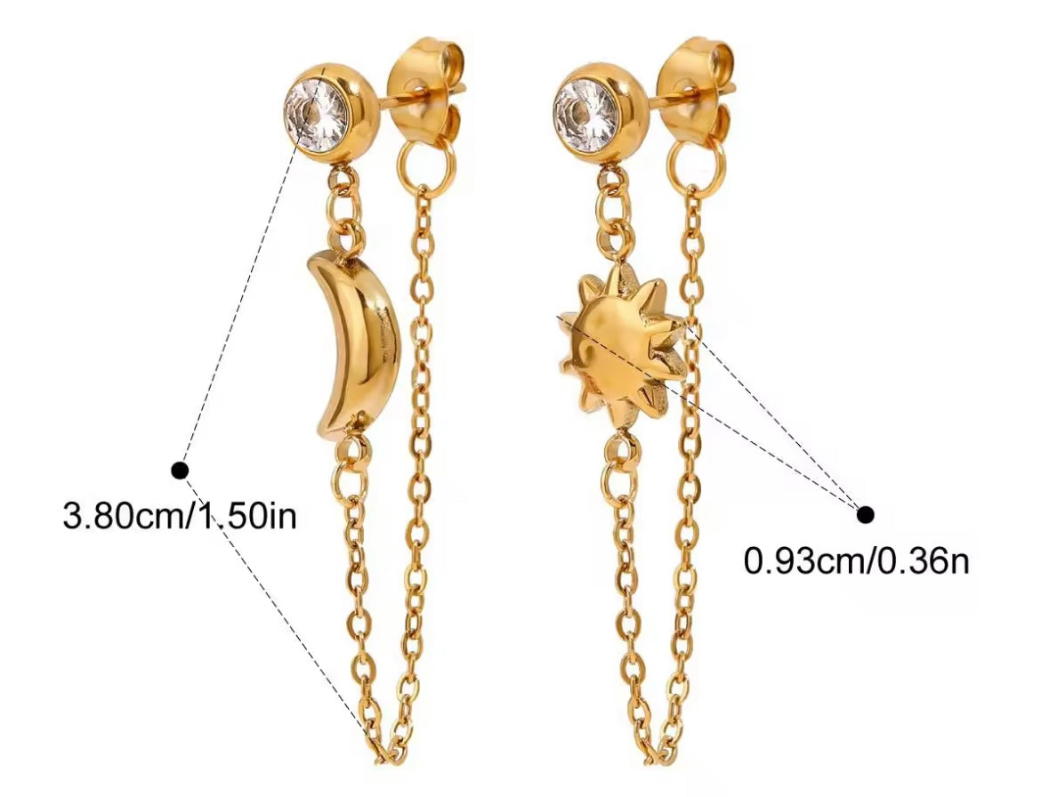 Lunar Drop Earrings - Minimal