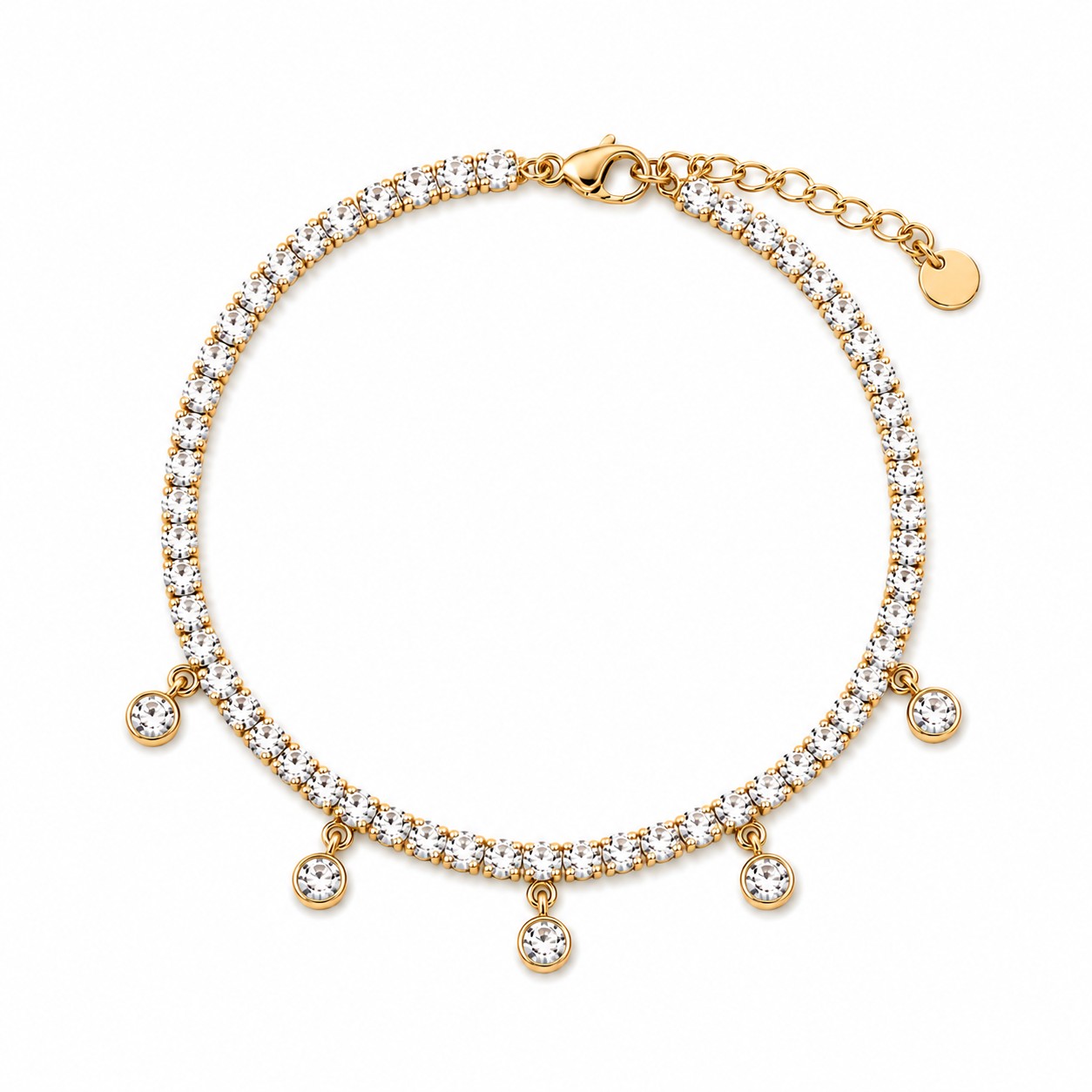 Tennis Bracelet - Dangling Stones