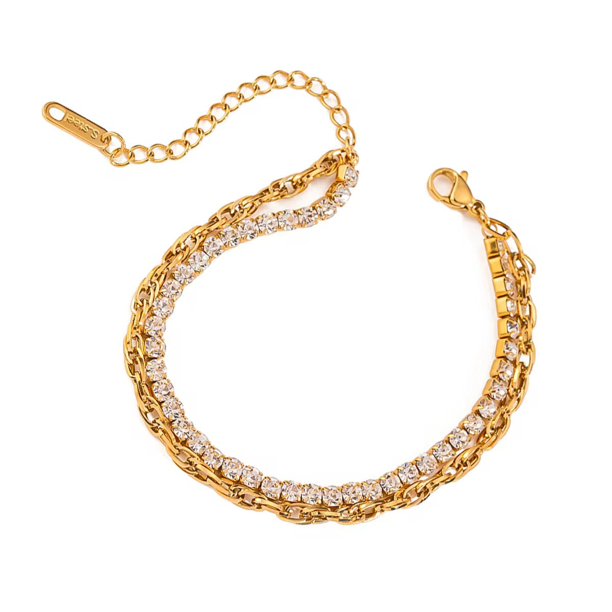 Two Layer Tennis Bracelet