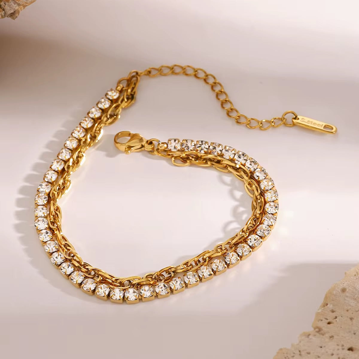 Two Layer Tennis Bracelet