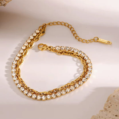 Two Layer Tennis Bracelet
