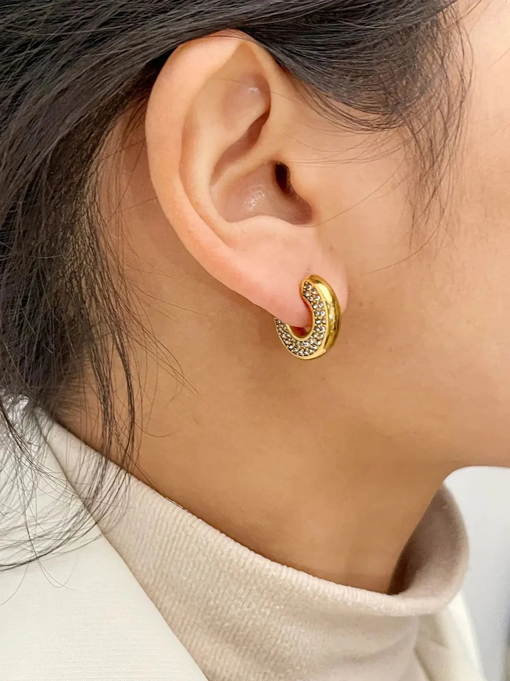 Minimal Bling Hoops