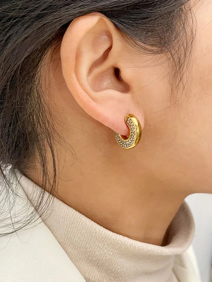 Minimal Bling Hoops