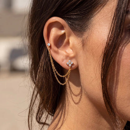 Clover Stacking Earrings - Single