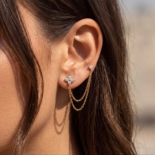 Clover Stacking Earrings - Single