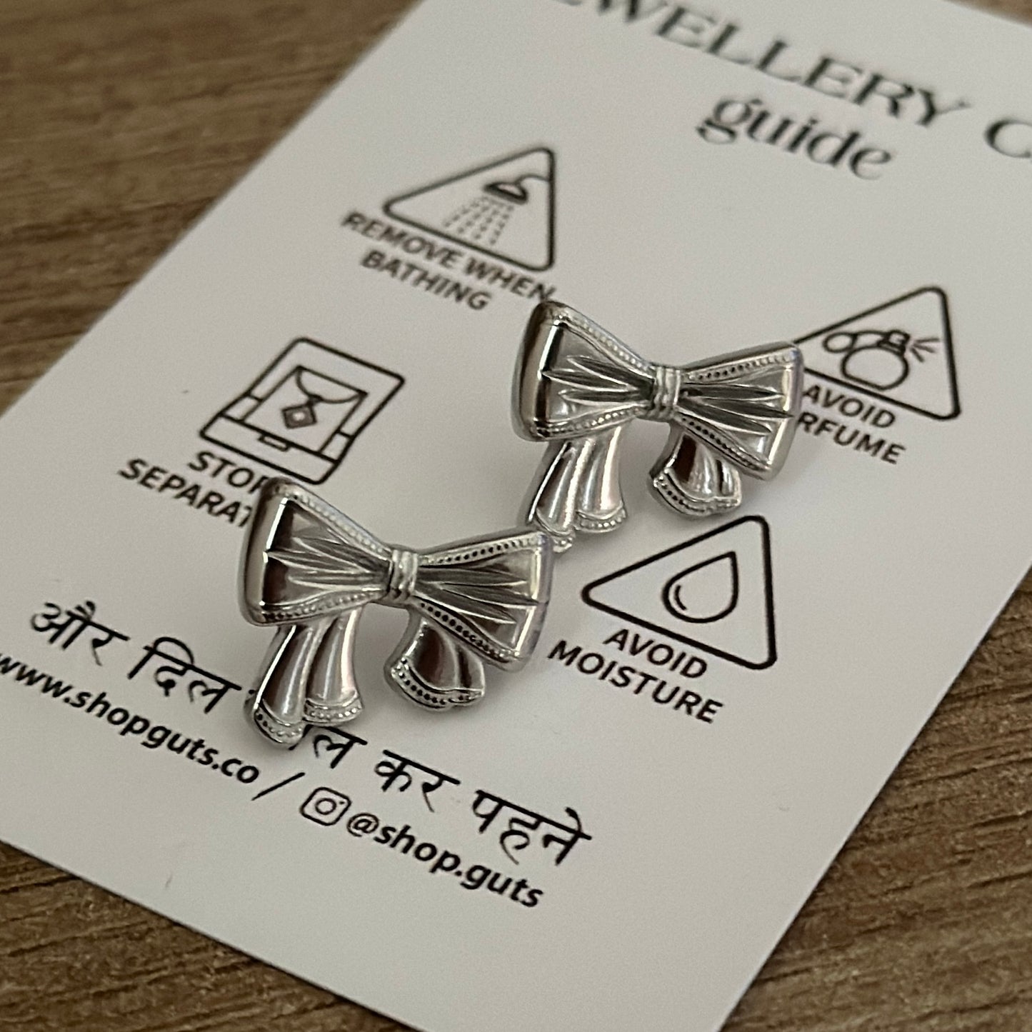 Silver Bow Studs