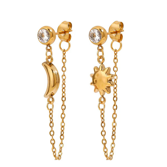 Lunar Drop Earrings - Minimal