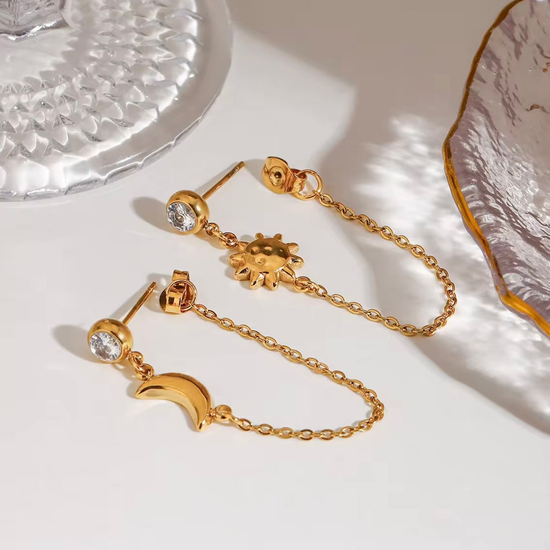 Lunar Drop Earrings - Minimal