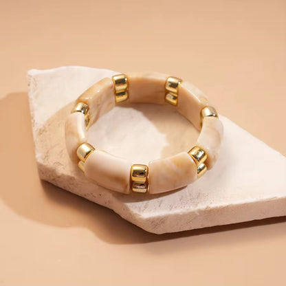 Stretchable Resin Bangle (Cream)