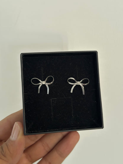 Tiny Bow Ribbon Studs