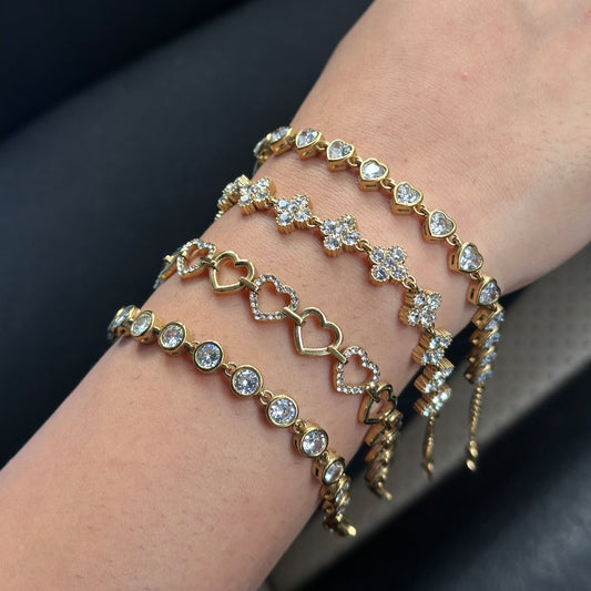 Viral Tennis Bracelets (17cm + Extenders)