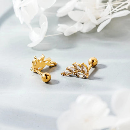 Leaf Flatback Earrings