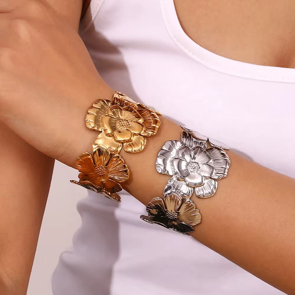 Floral Adjustable Cuff (Highly Adjustable)