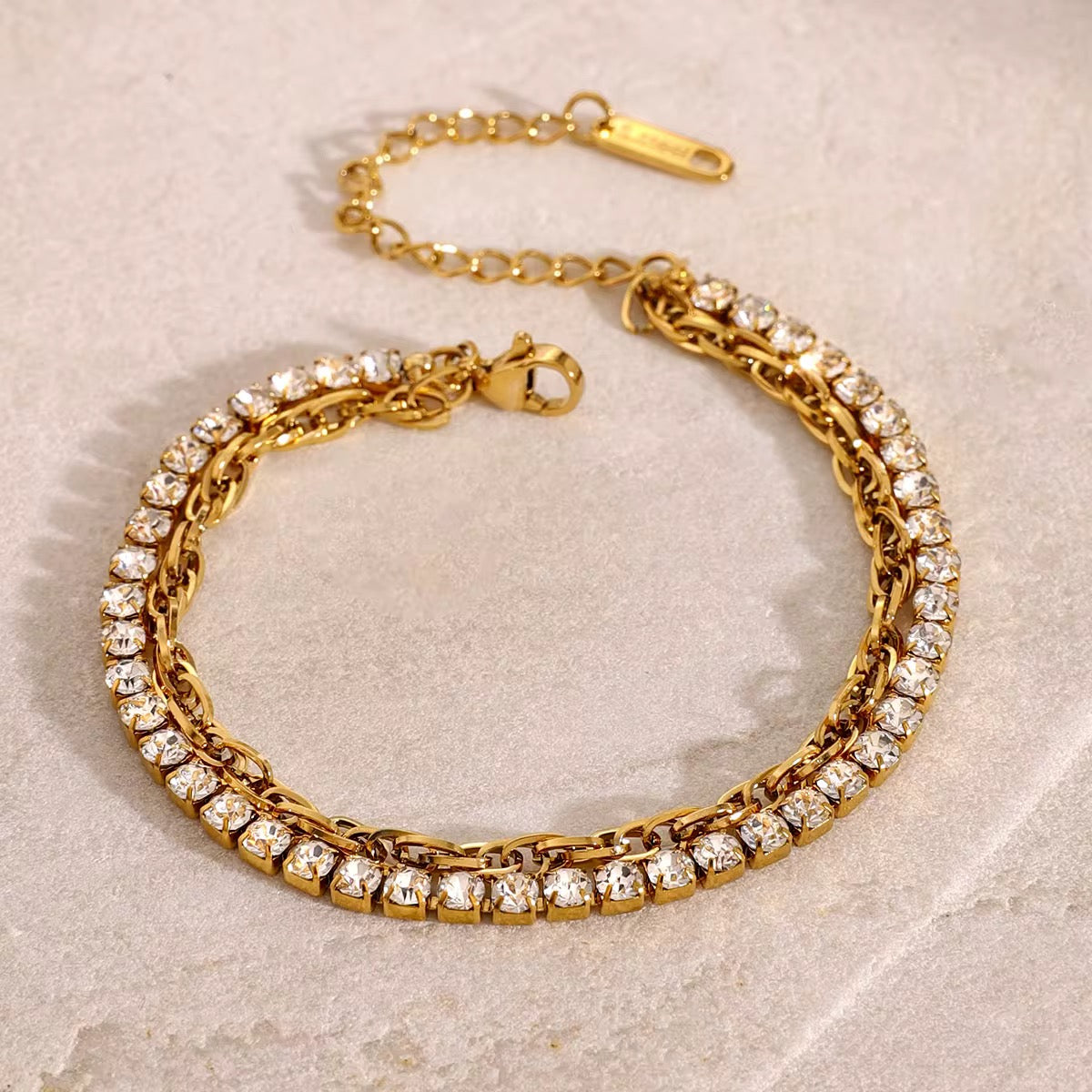 Two Layer Tennis Bracelet
