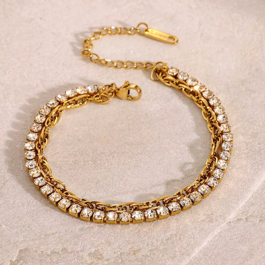 Two Layer Tennis Bracelet