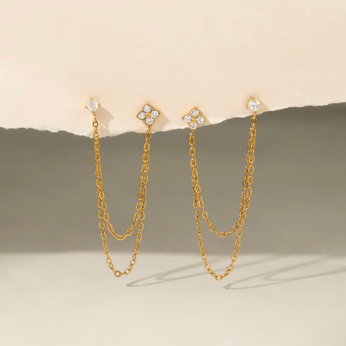 Clover Stacking Earrings - Single