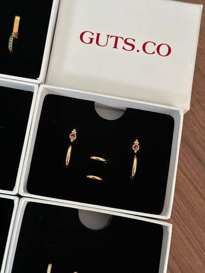 Liza Stack (3 Pairs with Flatback Stud)