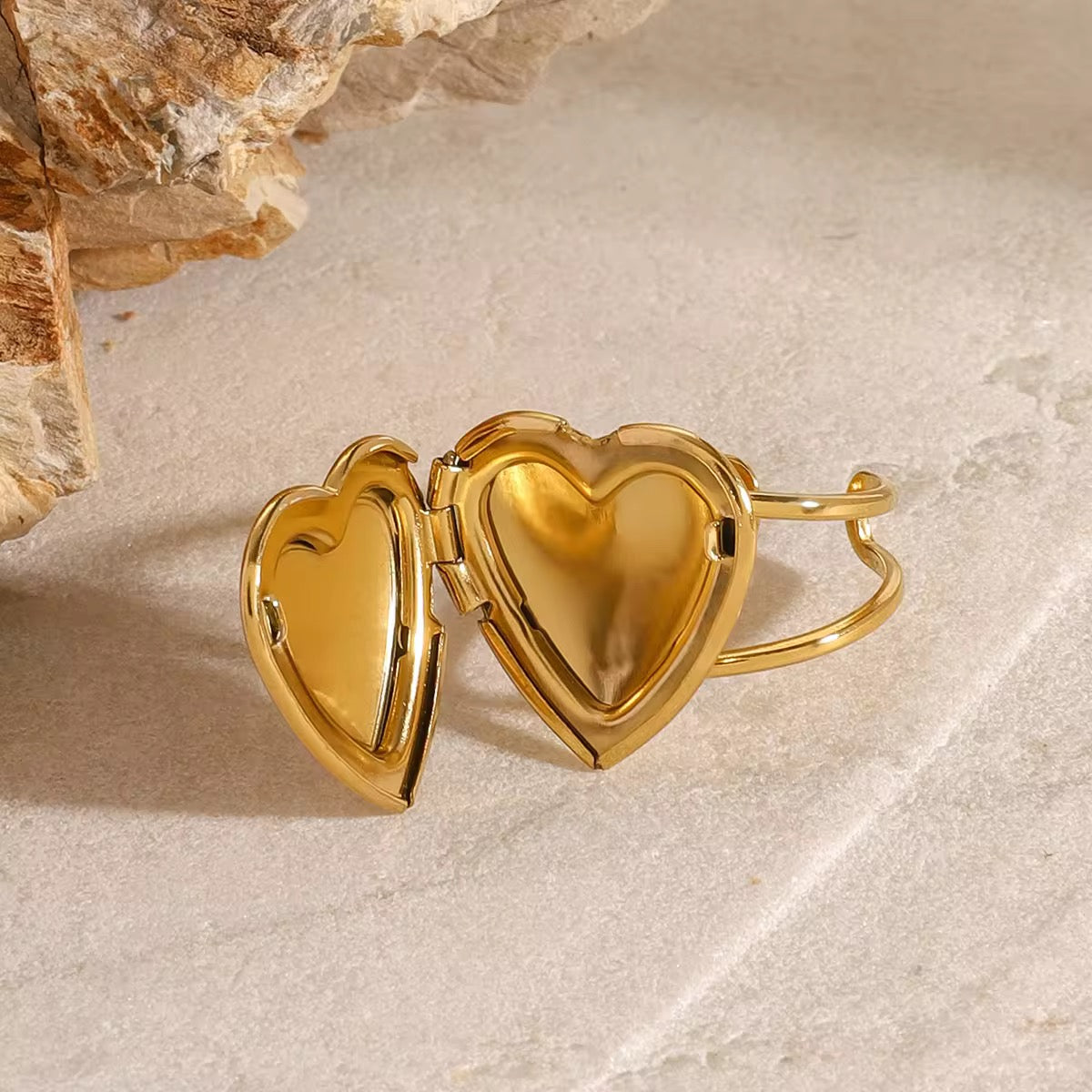 Openable Heart Ring - Adjustable