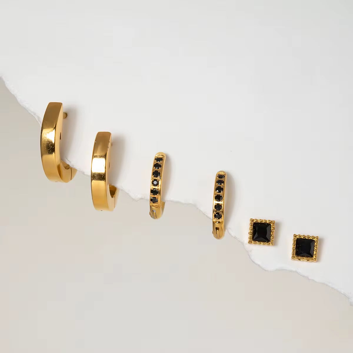 Aura Stack (3 Pairs with Flatback Stud)