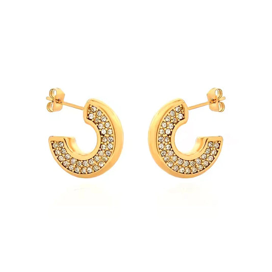 Minimal Bling Hoops