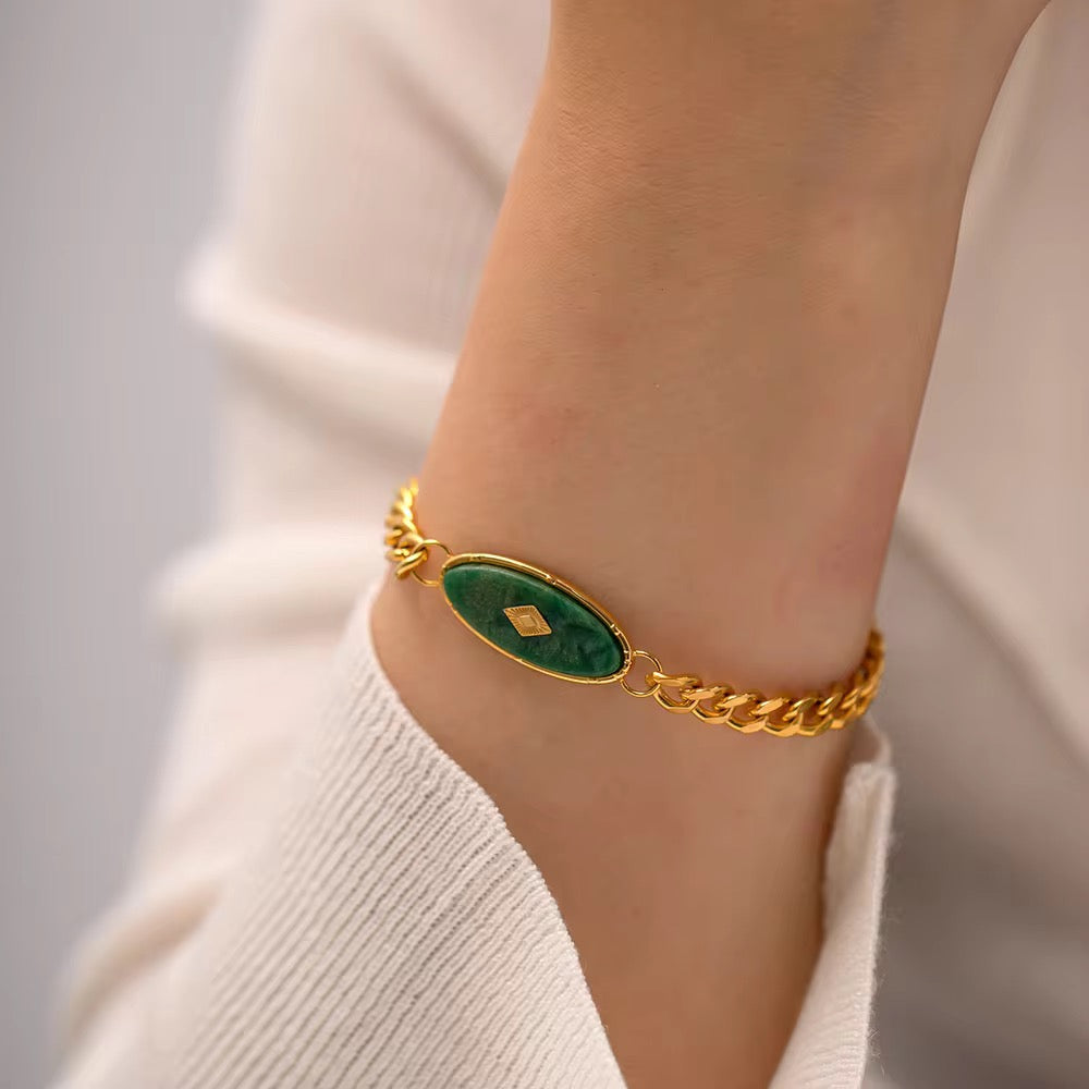 Emerald Chunky Bracelet