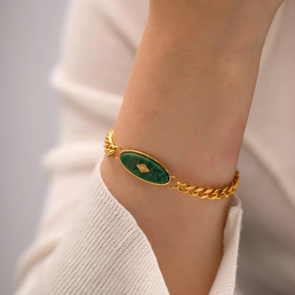 Emerald Chunky Bracelet
