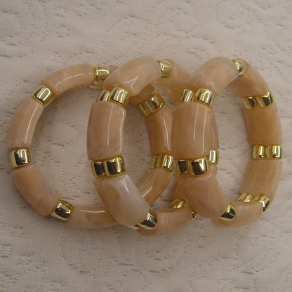 Stretchable Resin Bangle (Pink)