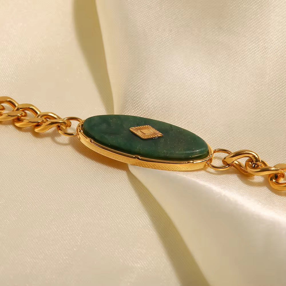 Emerald Chunky Bracelet