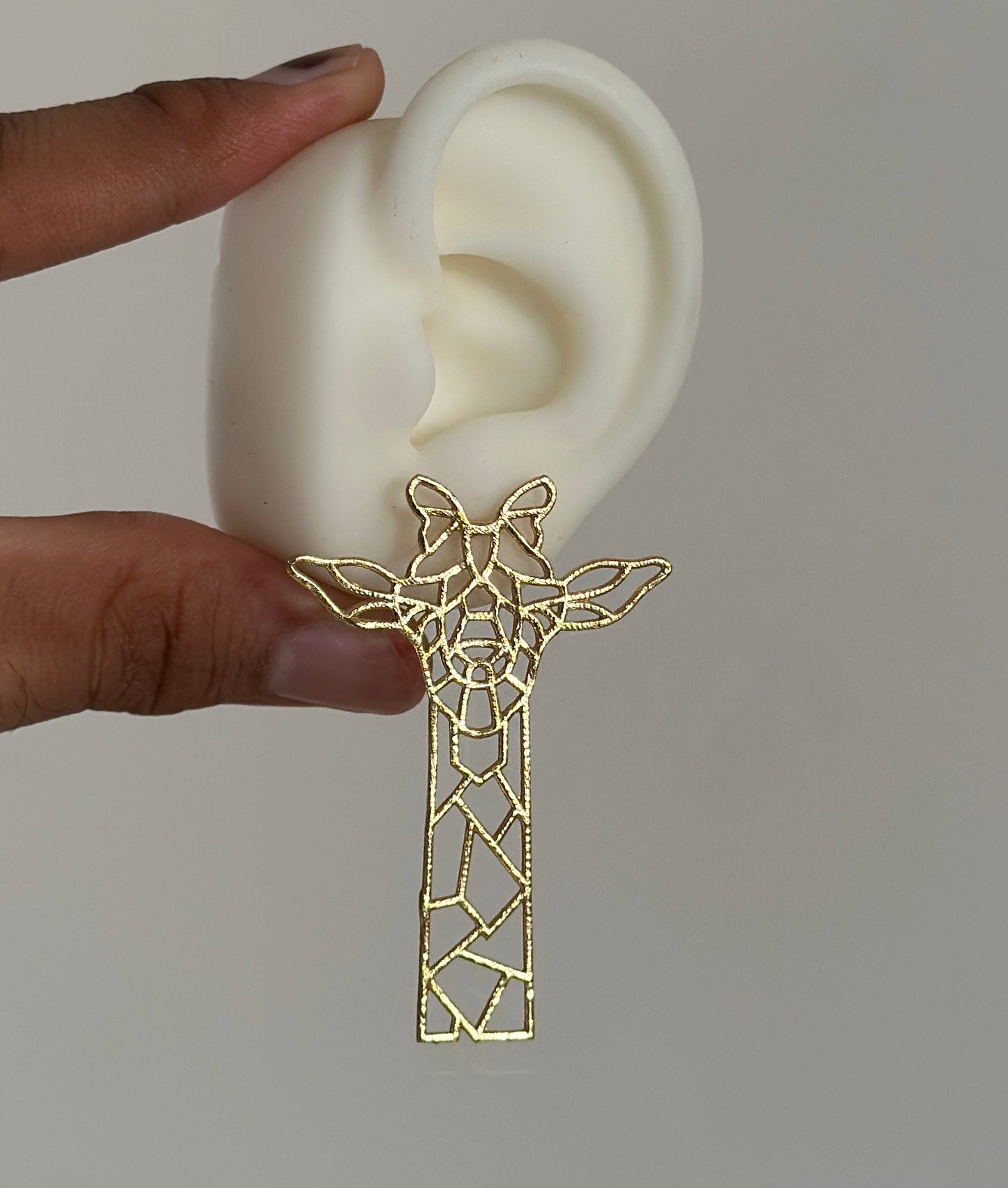 Giraffe Brass Earrings