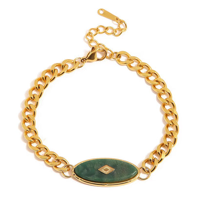 Emerald Chunky Bracelet