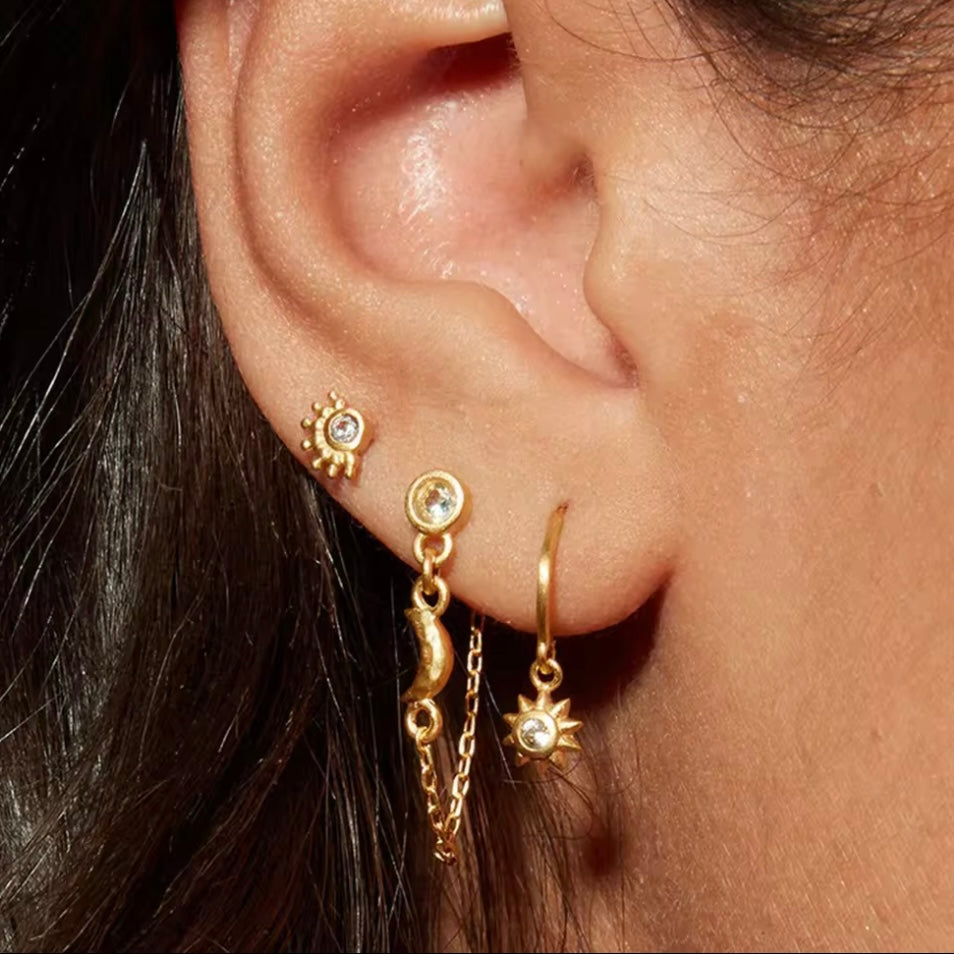 Lunar Drop Earrings - Minimal