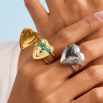 Openable Heart Ring - Adjustable