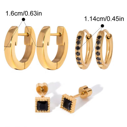 Aura Stack (3 Pairs with Flatback Stud)