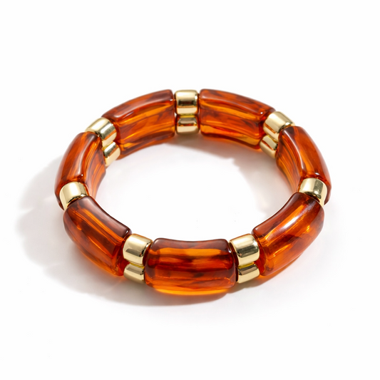 Stretchable Resin Bangle (Brown)