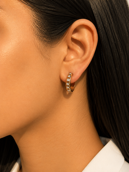 Studded Minimal Hoops