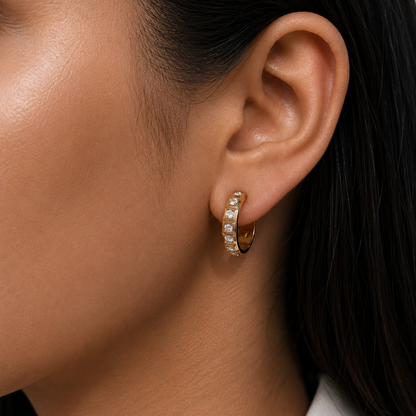 Studded Minimal Hoops
