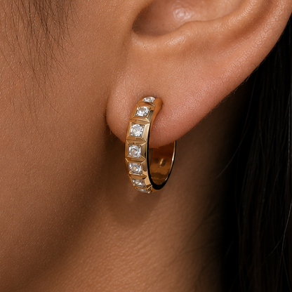 Studded Minimal Hoops