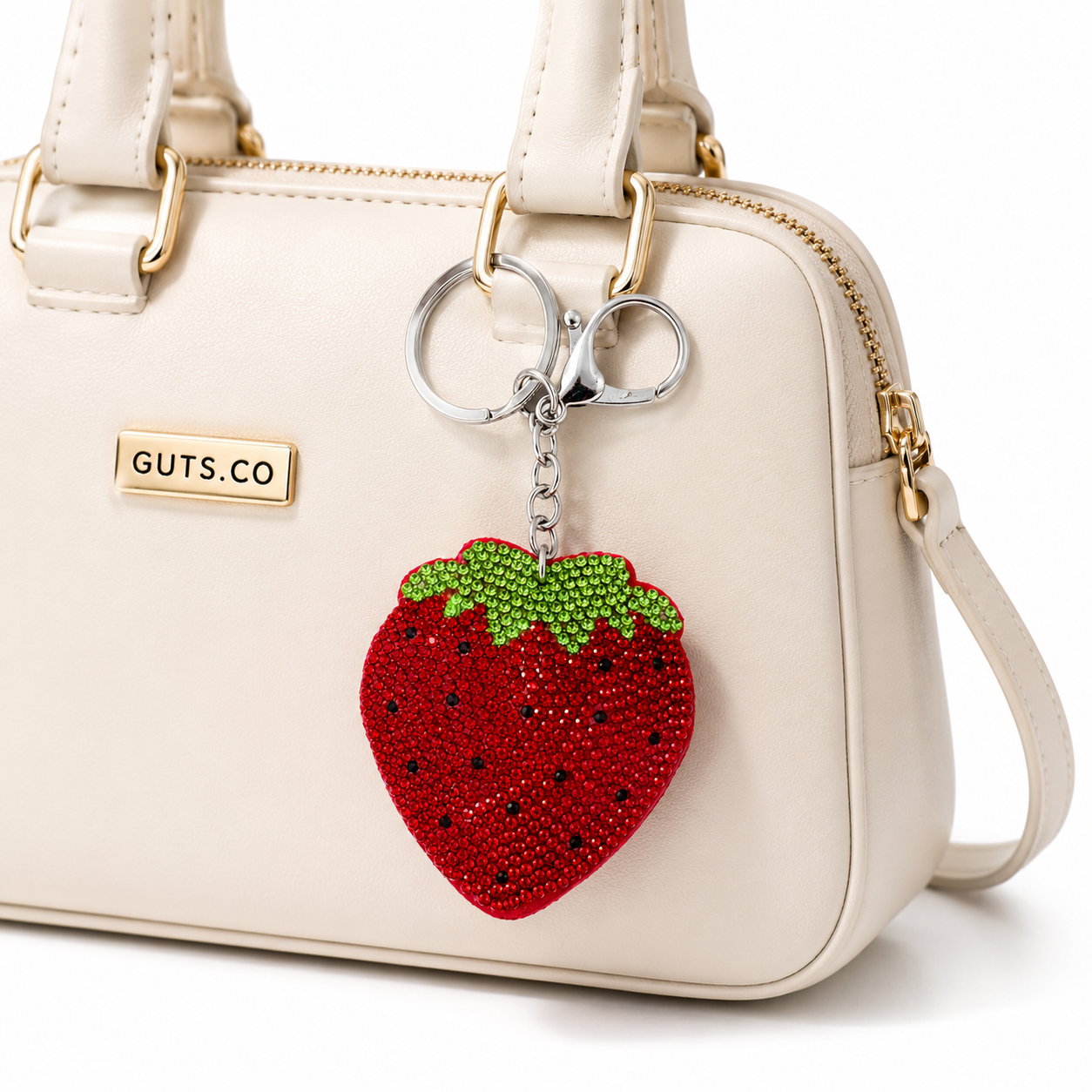 Strawberry Bling Bag Charm
