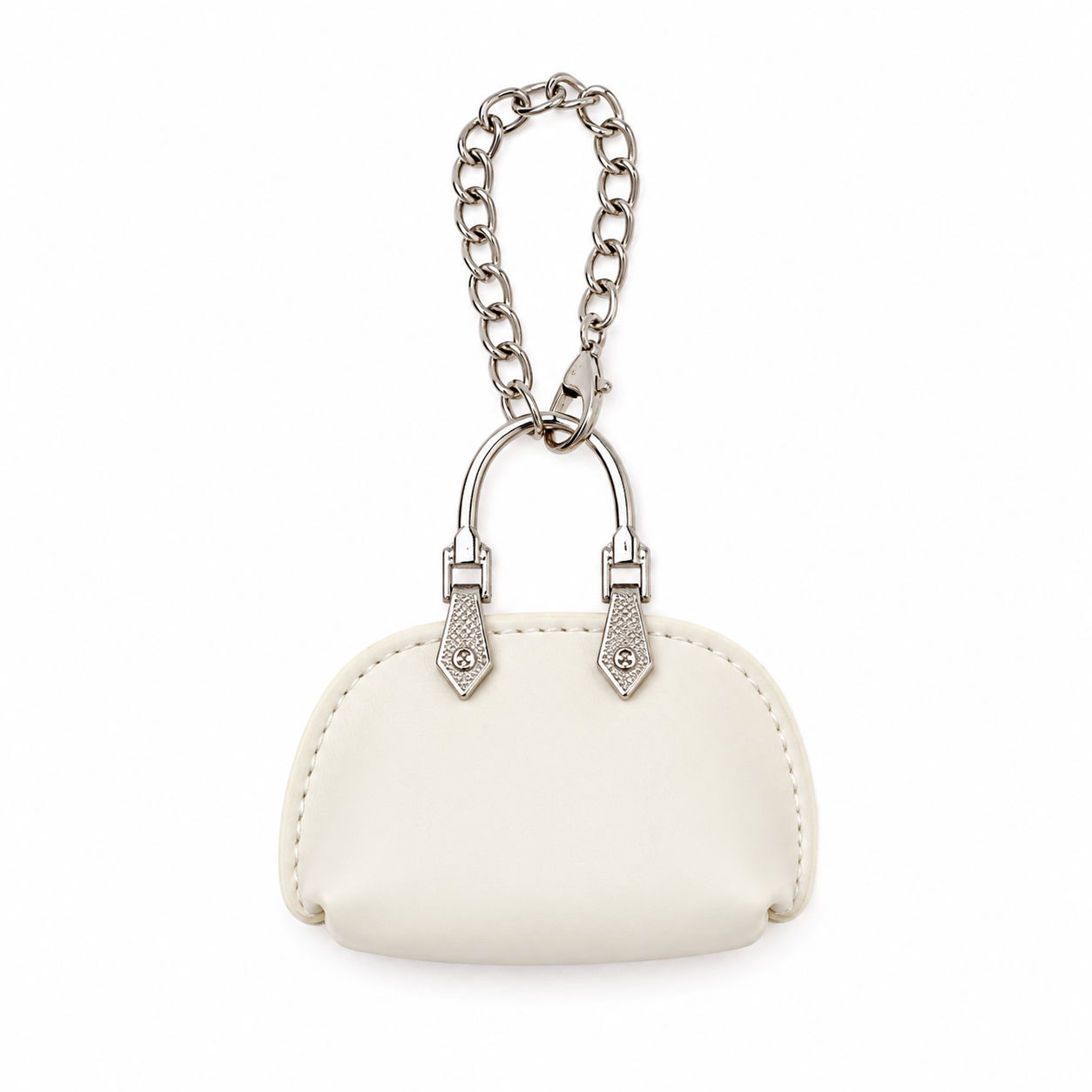 Mini Pouch Charm - White