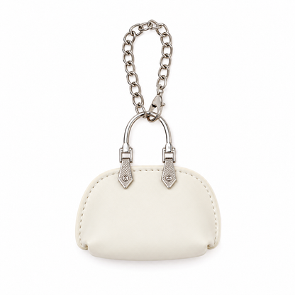 Mini Pouch Charm - White
