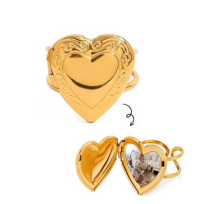 Openable Heart Ring - Adjustable