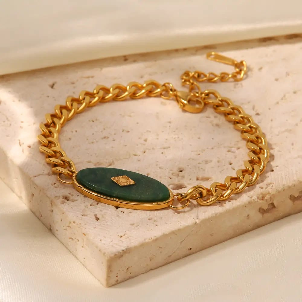 Emerald Chunky Bracelet