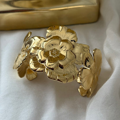 Floral Adjustable Cuff (Highly Adjustable)