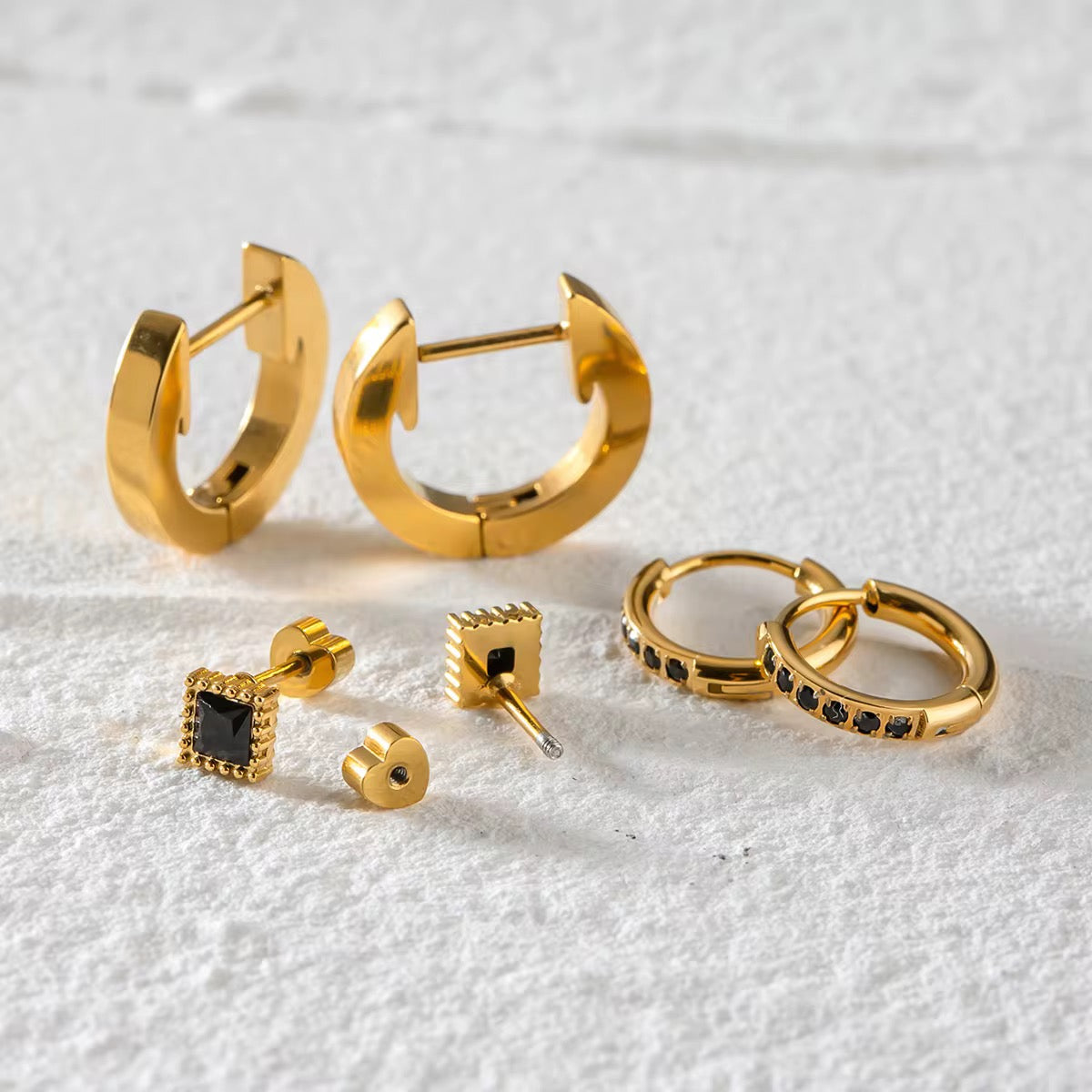 Aura Stack (3 Pairs with Flatback Stud)