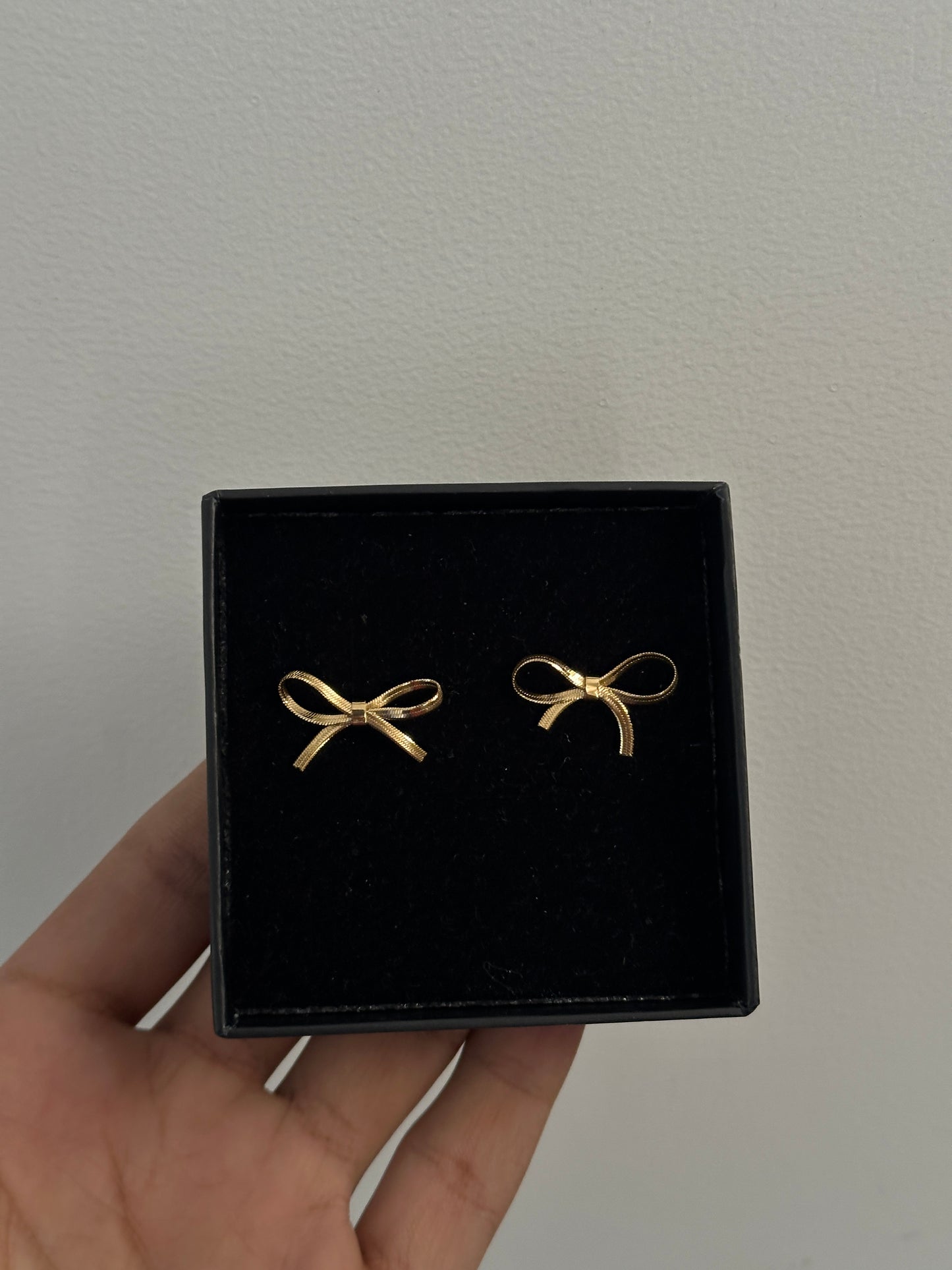 Tiny Bow Ribbon Studs