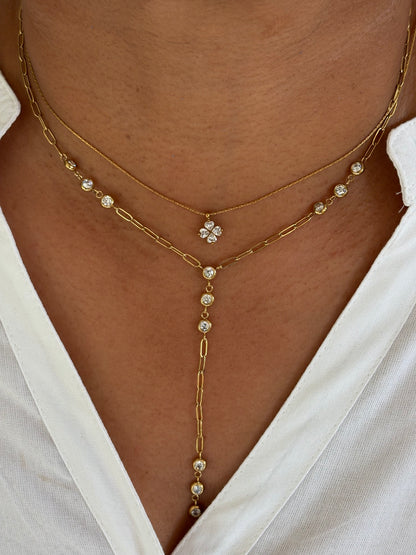 Minimal Clover Necklace